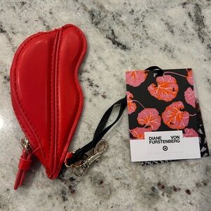Diane Von Furstenberg x Target red lips coin purse